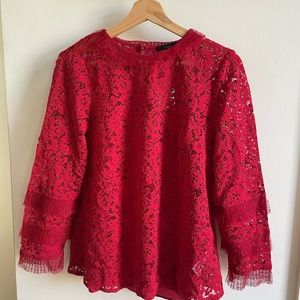 NWT J.Crew cranberry blouse.